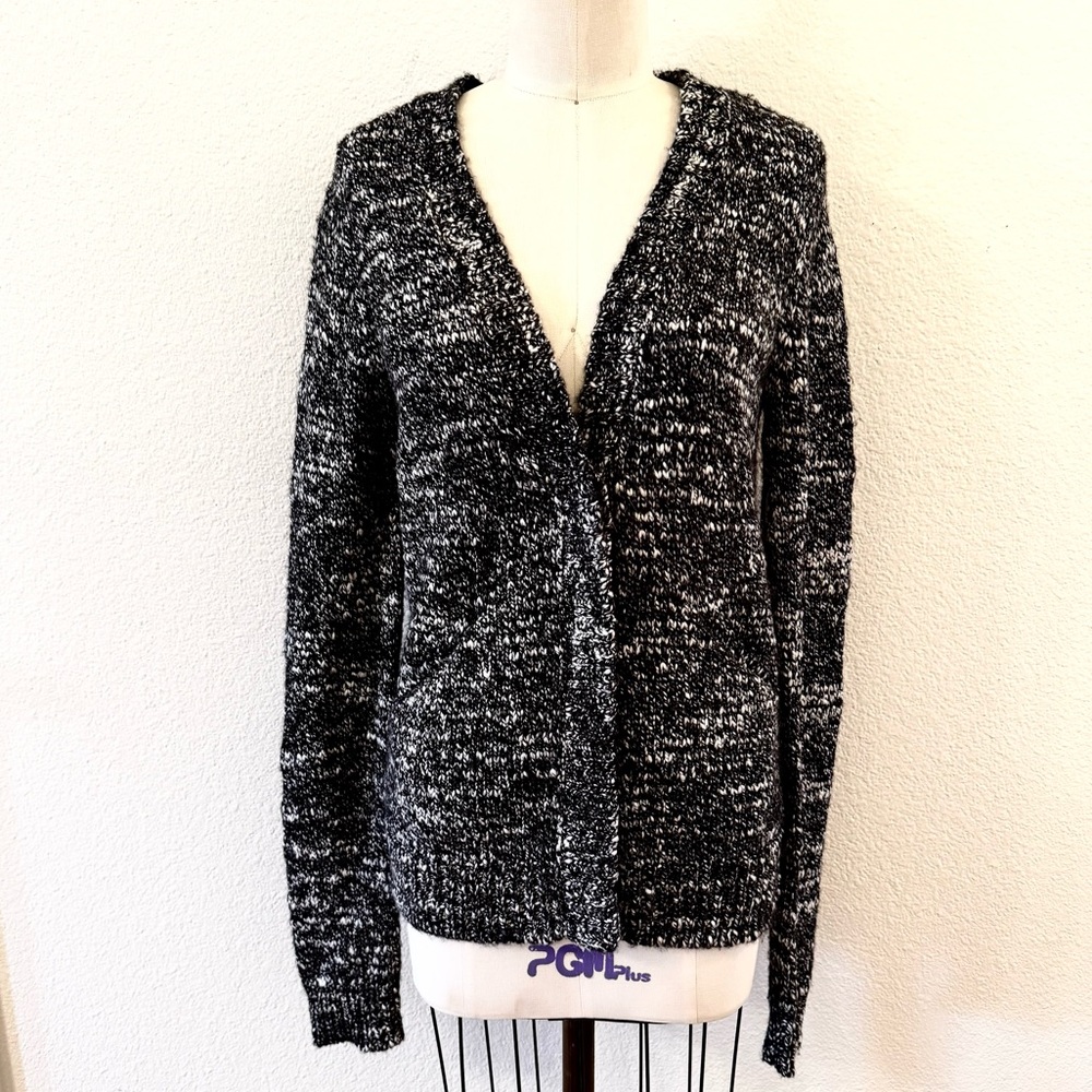 Paige Black & White Knit Cardigan Sweater